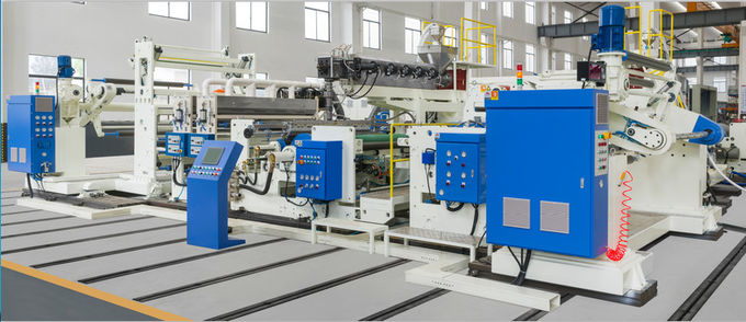 la machine de stratification automatique en plastique de film à grande vitesse de PE de 1200-1600mm, choisissent/doubles a dégrossi blanc et bleu 0