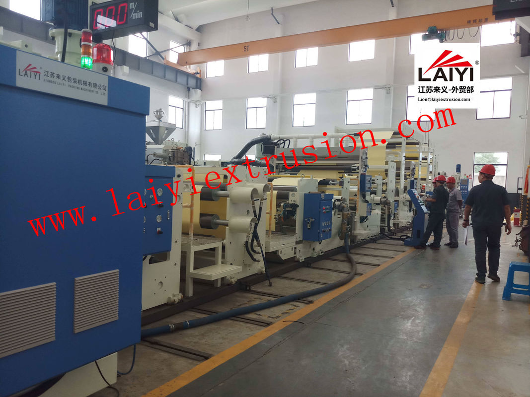 Machine en plastique de stratification de fonte chaude automatique avec le système de refroidissement rapide dans blanc et bleu