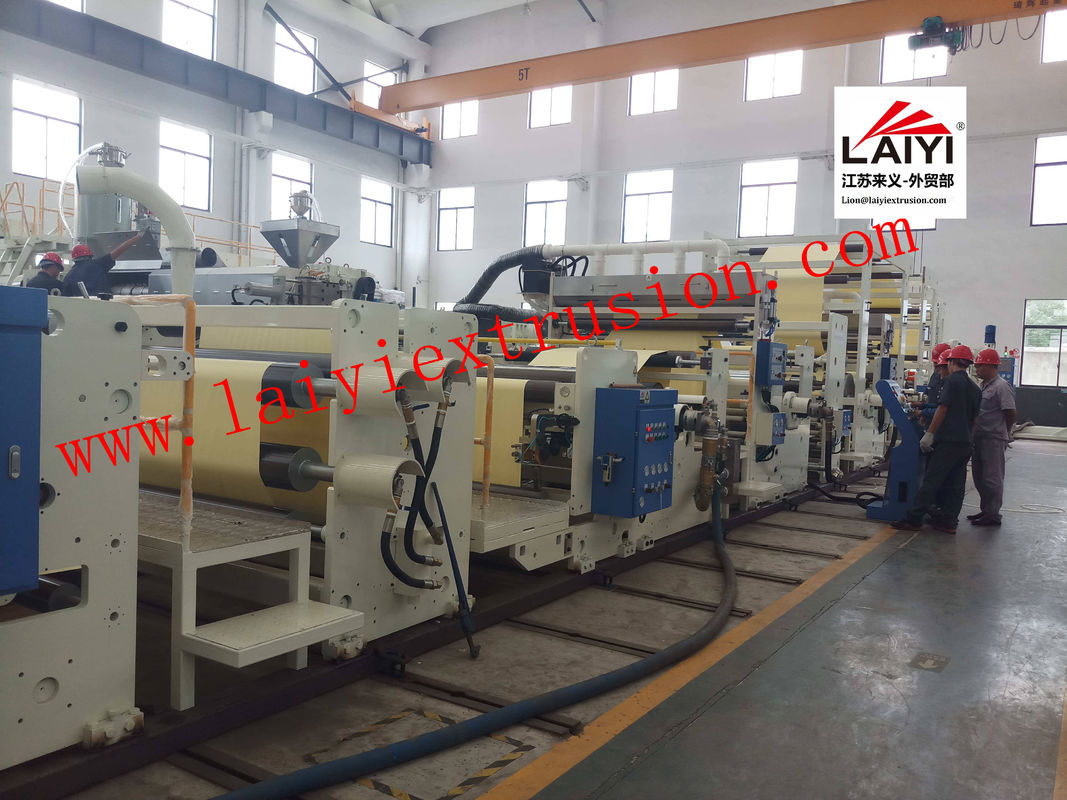 Le double a dégrossi la machine de revêtement d'extrusion de film de PVC 22.8*13*5.5m Co - extrusion