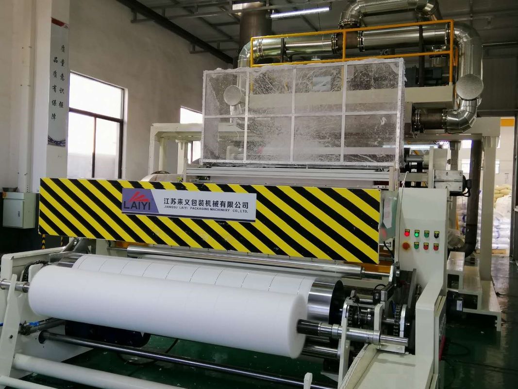 Tissu de jet de fonte/machine de tissu soufflée par fonte, non whithe de vis d'usine de textile tissé et bleu simples,