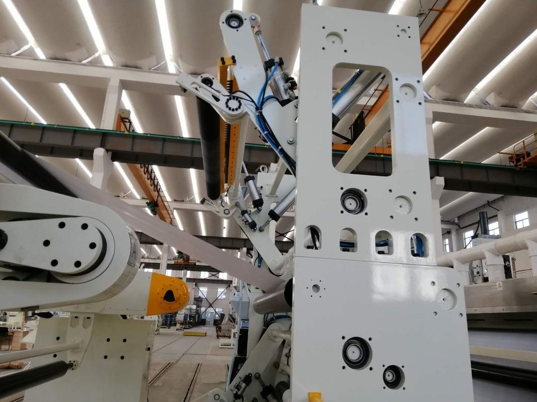 Machine automatique en carton ondulé de stratification d'extrusion de cannelure, machine chaude à grande vitesse de stratification dans blanc et bleu