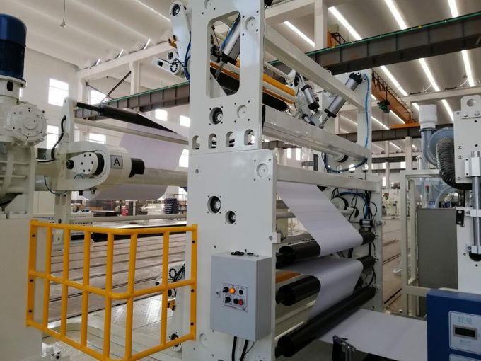 grande PaperAutomatic machine de stratification non tissée de 1200-1600mm avec le bleu blanc à grande vitesse du chiffre d'affaires 2 de shaf automatique d'air 0