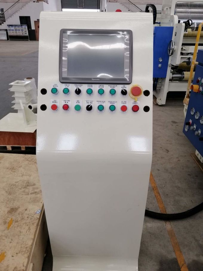 Machine de stratification de papier de contrôle de température précis par le PLC avec une machine blanche et bleue plus mince de revêtement 0
